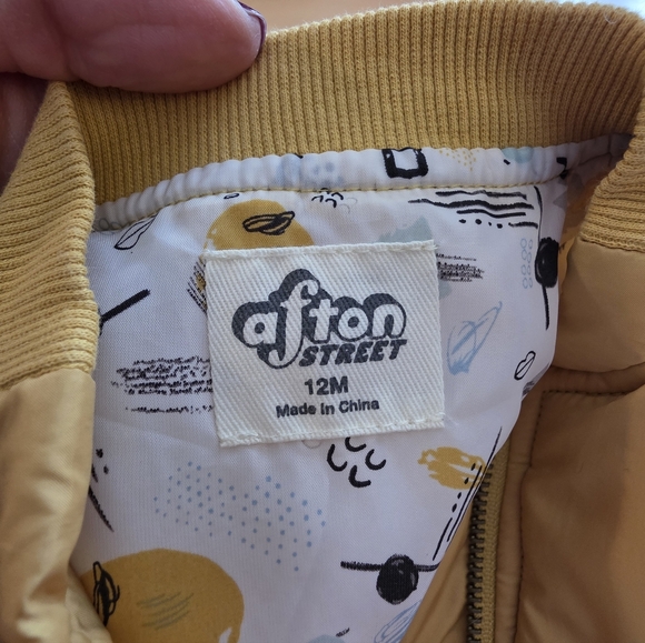 Afton Street Kids Mustard Puffer Jacket 12M - Picture 2 of 9